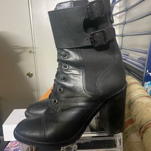 Tory Burch leather combat boots